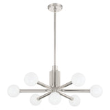 Maribel 7 Globe Chandelier 29", Polished Nickel