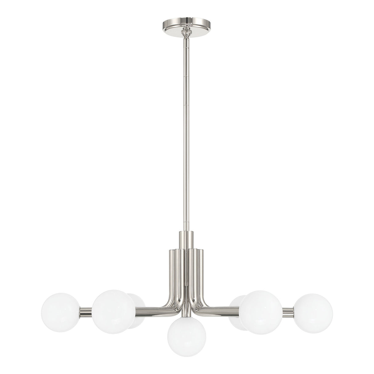Maribel 7 Globe Chandelier 29", Polished Nickel