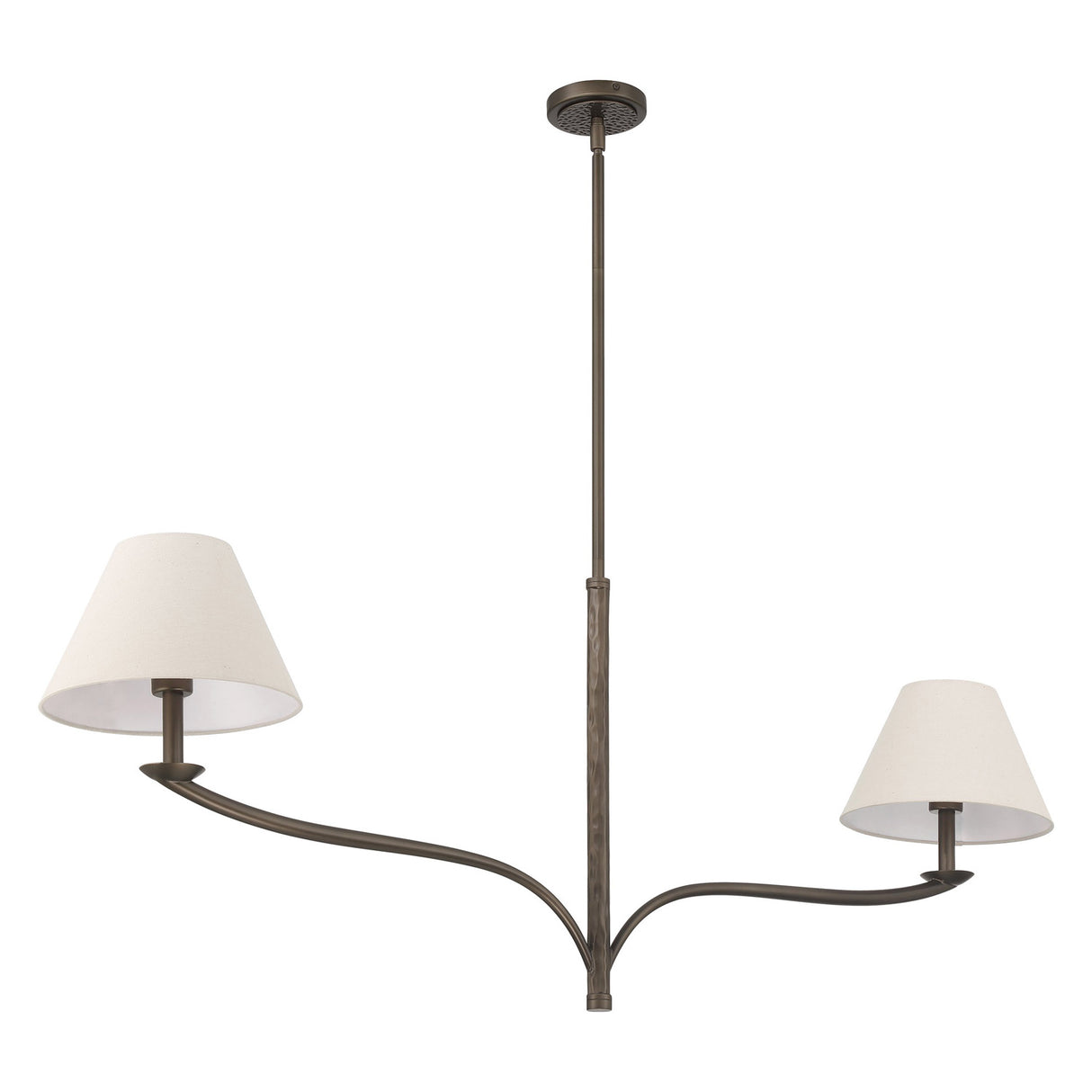 Valen 2 Shade Linear Pendant 56", Forged Bronze