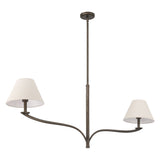 Valen 2 Shade Linear Pendant 56", Forged Bronze