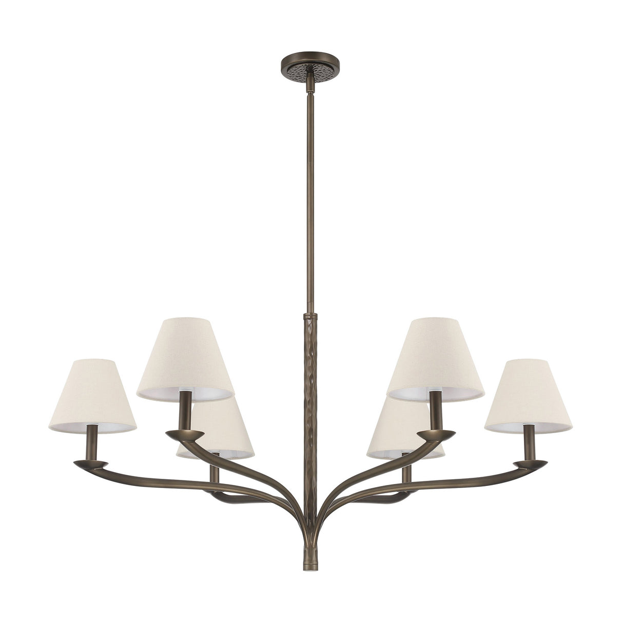 Valen 6 Light Chandelier 42", Forged Bronze