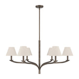 Valen 6 Light Chandelier 42", Forged Bronze