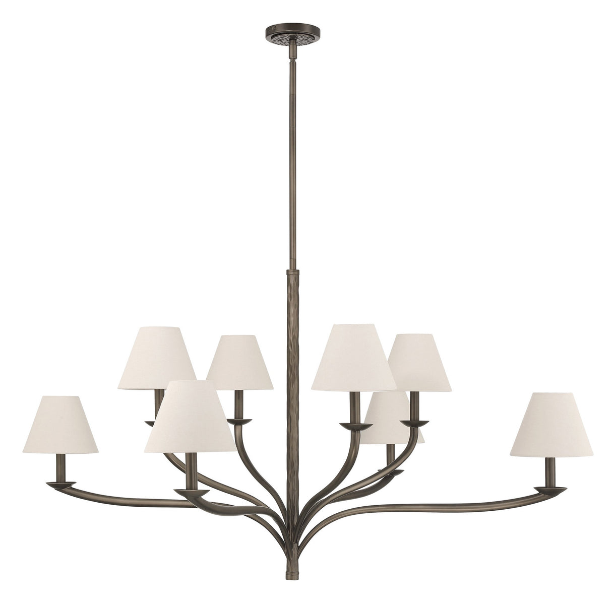 Valen 8 Light Chandelier 52", Forged Bronze