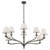 Valen 8 Light Chandelier 52", Forged Bronze