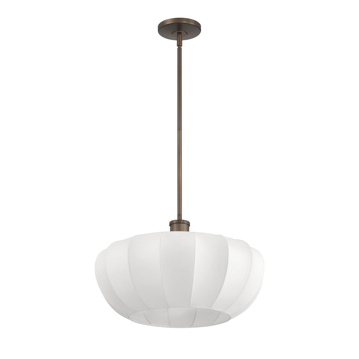 Uma Fabric Pendant 22", Bronze