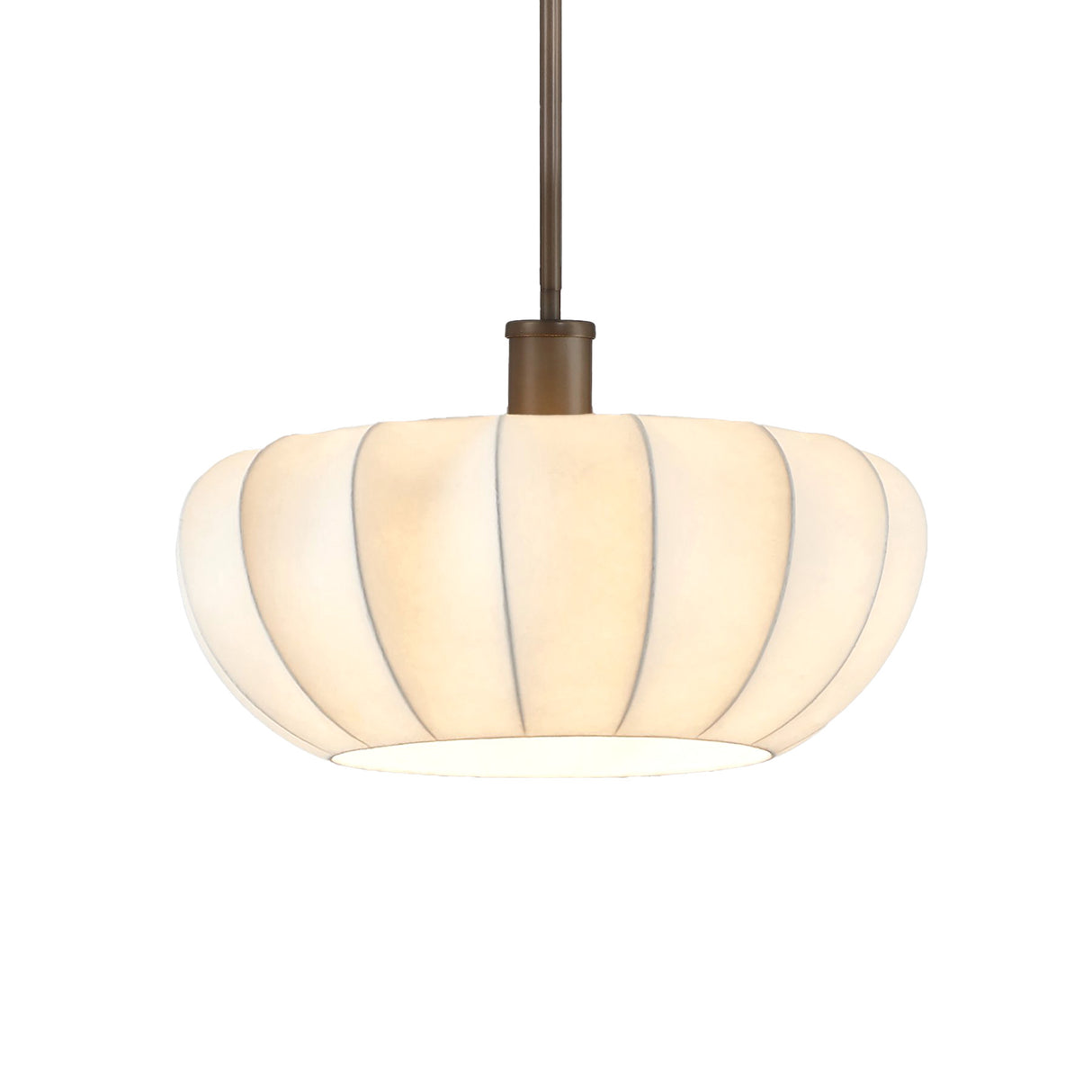 Uma Fabric Pendant 22", Bronze