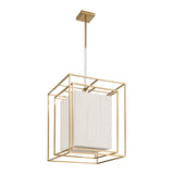 Tilda Tall Pendant 18", Brass and Natural Rope