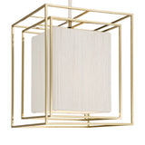 Tilda Tall Pendant 18", Brass and Natural Rope