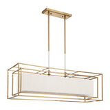 Tilda Linear Pendant 42", Brass and Rope