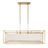 Tilda Linear Pendant 42", Brass and Rope