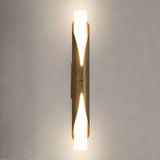 Alessio Extra Large Wall Sconce 30", Distressed Brass and Alabaster