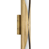Alessio Extra Large Wall Sconce 30", Distressed Brass and Alabaster