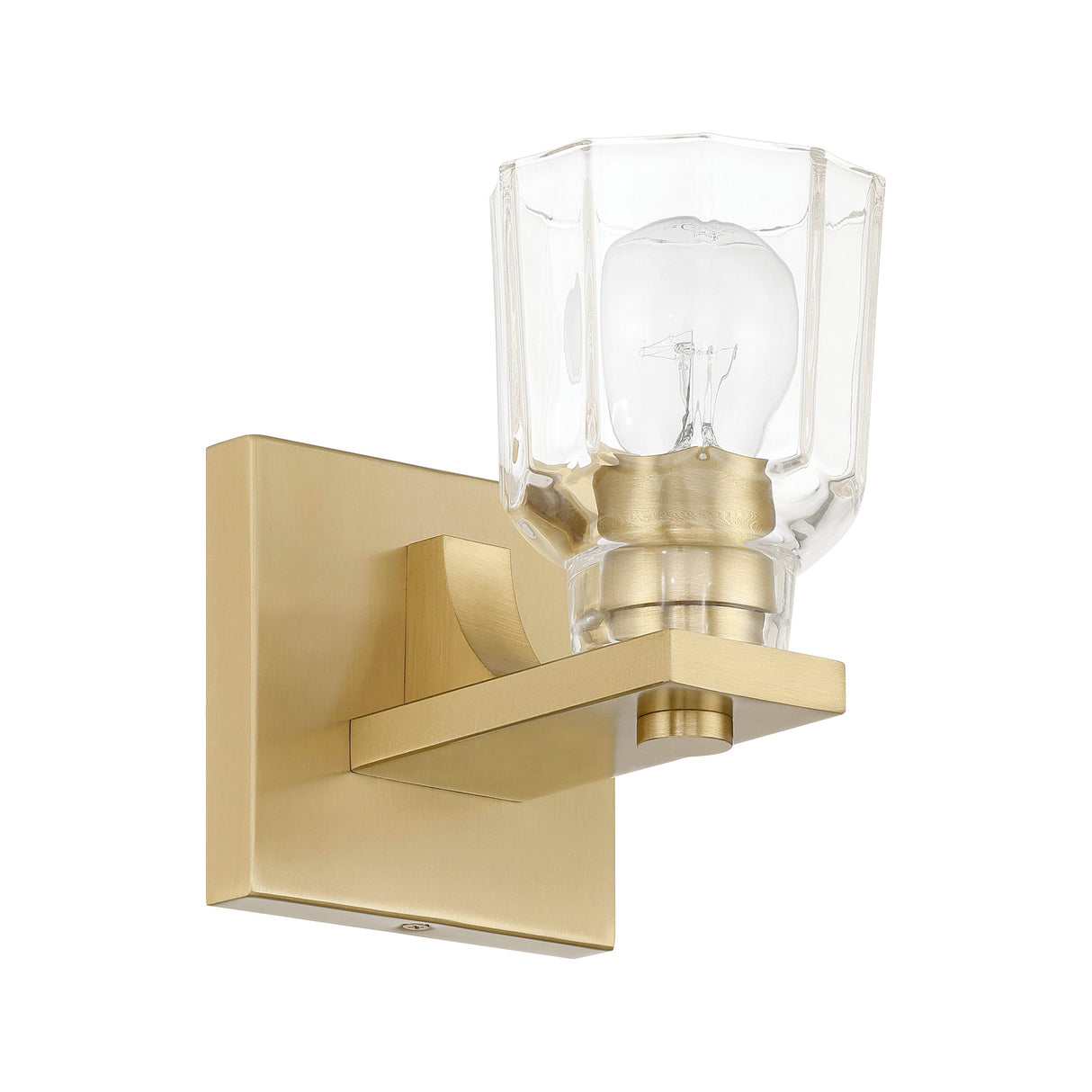 Kurt Vanity Wall Sconce, Satin Brass