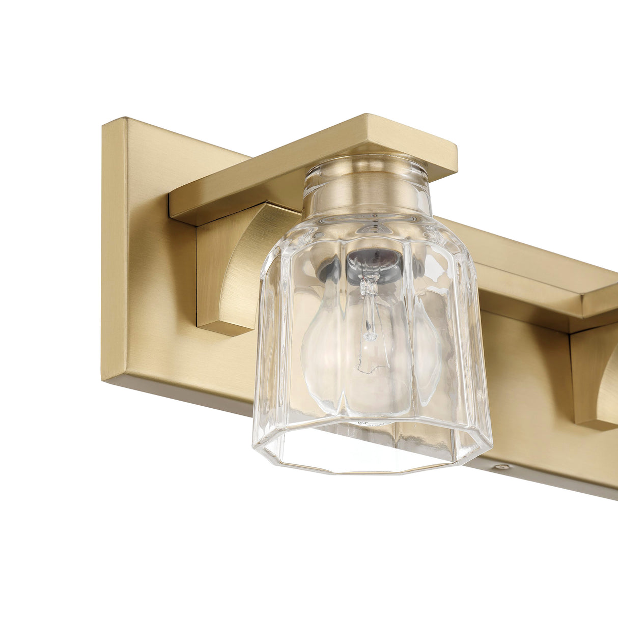 Kurt 2 Light Vanity 15", Satin Brass