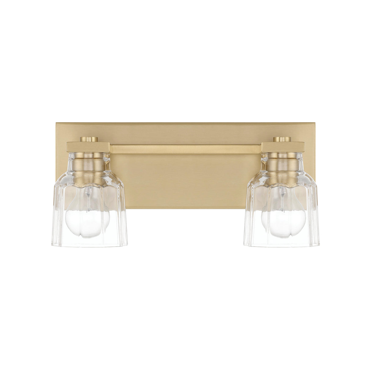 Kurt 2 Light Vanity 15", Satin Brass