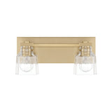 Kurt 2 Light Vanity 15", Satin Brass