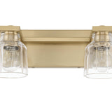 Kurt 2 Light Vanity 15", Satin Brass