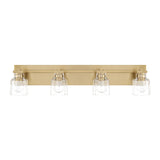 Kurt 4 Light Vanity 32", Satin Brass