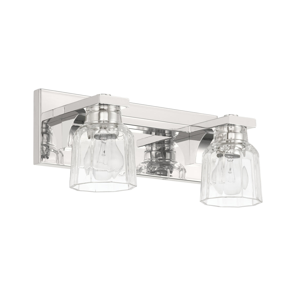 Kurt 2 Light Vanity 15", Polished Nickel