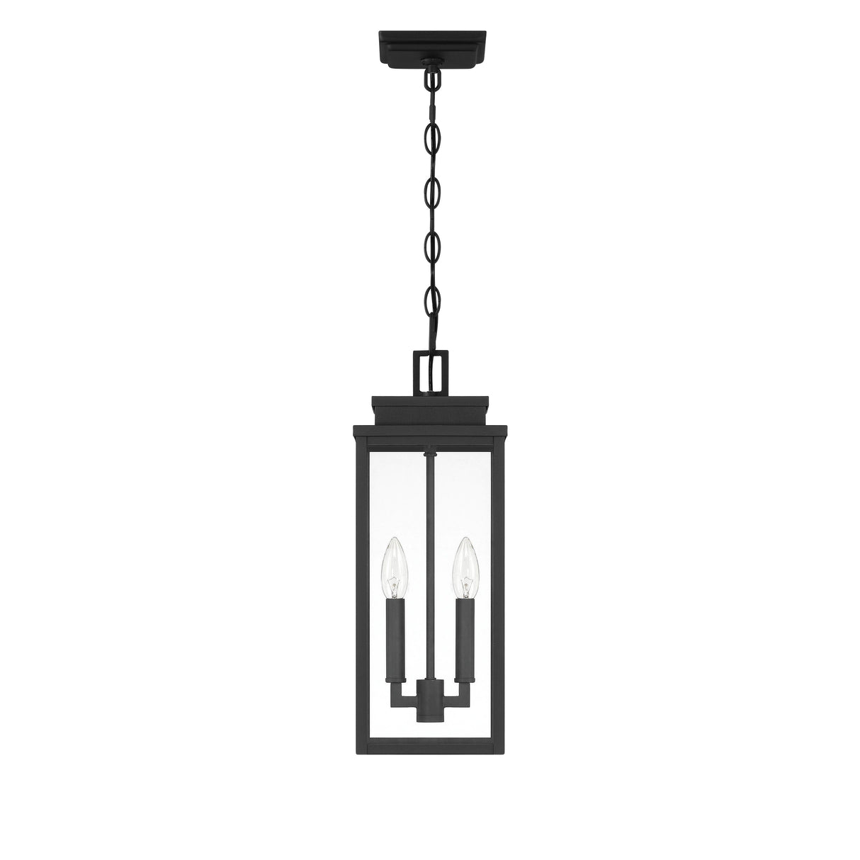 Trevor Outdoor Hanging Light, Medium 18", Black