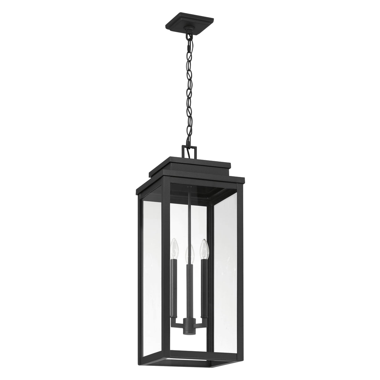 Trevor Outdoor Hanging Light, Extra Large 28", Black
