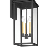 Trevor Outdoor Wall Light, Large 25", Black