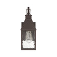 Westin Outdoor Wall Light, Small 14", Bronze and Water Glass