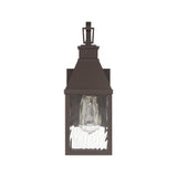 Westin Outdoor Wall Light, Small 14", Bronze and Water Glass