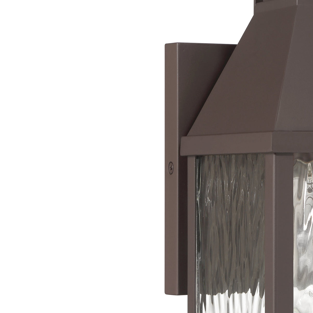 Westin Outdoor Wall Light, Small 14", Bronze and Water Glass