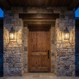 Westin Outdoor Wall Light, Medium 18", Bronze and Water Glass