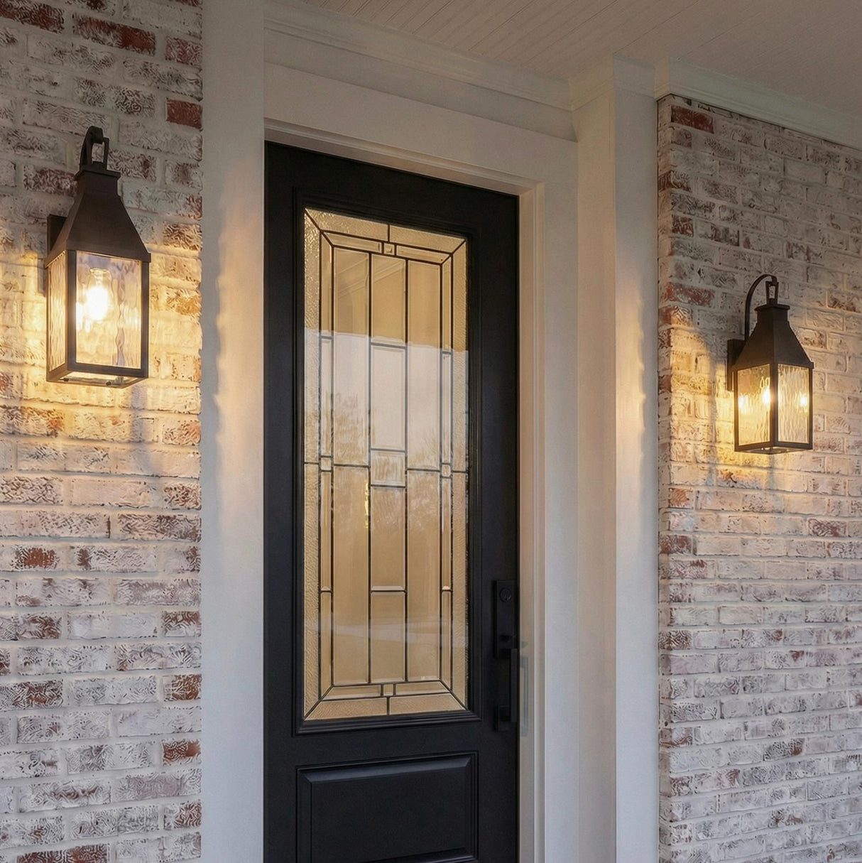 Westin Outdoor Wall Light, Medium 18", Bronze and Water Glass