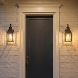 Westin Outdoor Wall Light, Medium 18", Bronze and Water Glass
