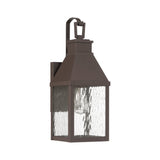 Westin Outdoor Wall Light, Medium 18", Bronze and Water Glass