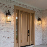Westin Outdoor Wall Light, Large 23", Bronze and Water Glass