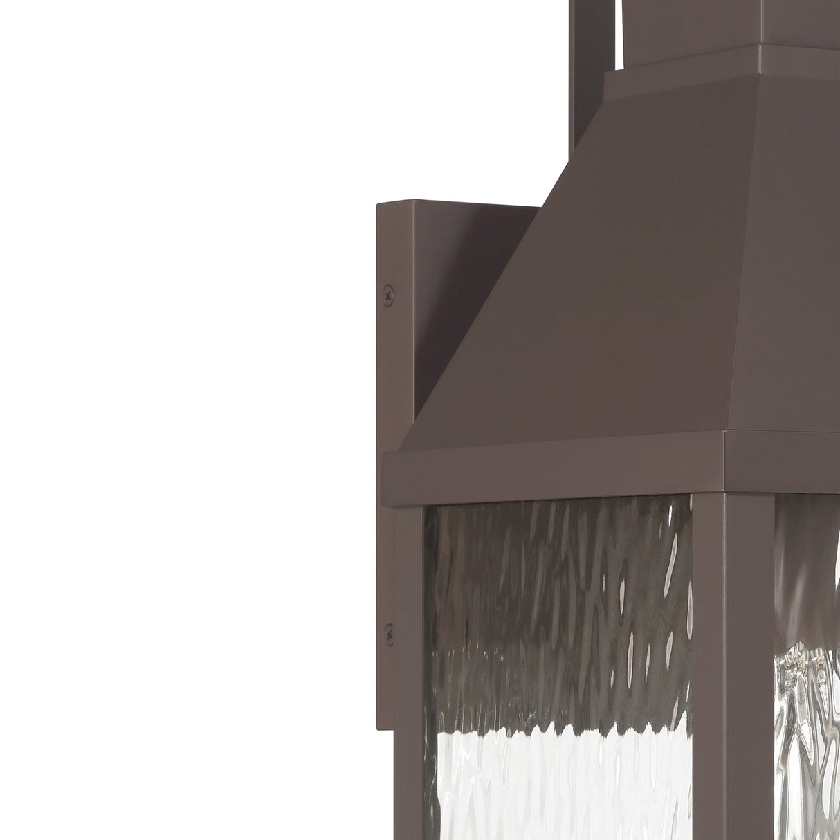 Westin Outdoor Wall Light, Large 23", Bronze and Water Glass