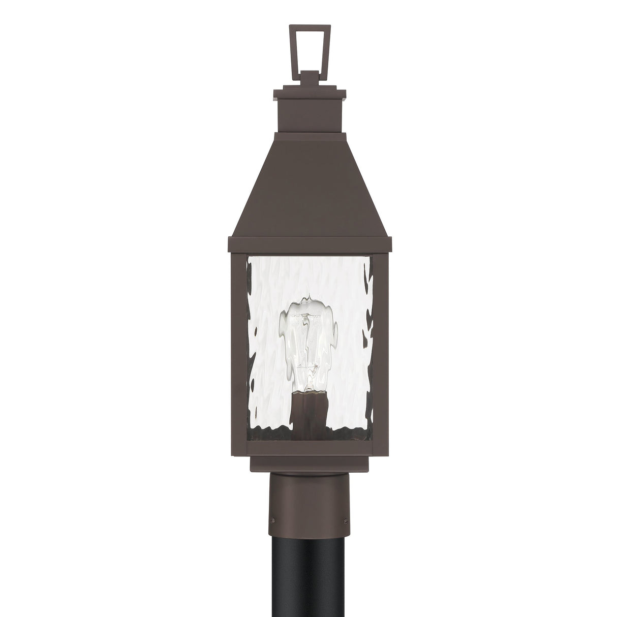 Westin Outdoor Post Light 20", Bronze and Water Glass