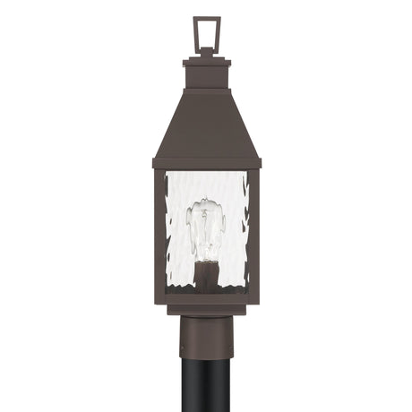 Westin Outdoor Post Light 20", Bronze and Water Glass