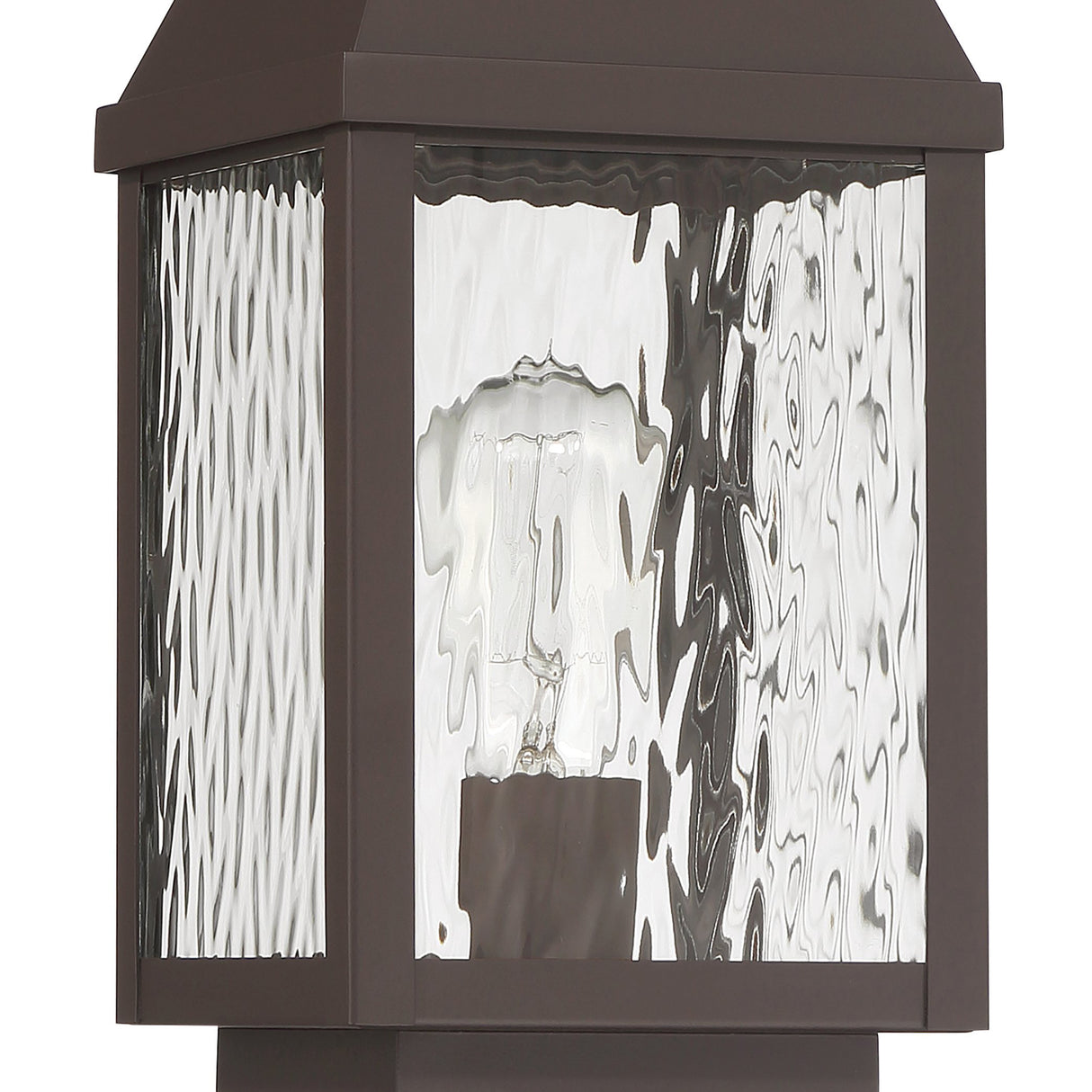 Westin Outdoor Post Light 20", Bronze and Water Glass