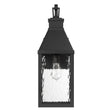 Westin Outdoor Wall Light, Large 23", Black and Water Glass