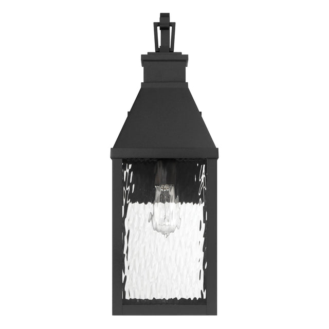 Westin Outdoor Wall Light, Large 23", Black and Water Glass