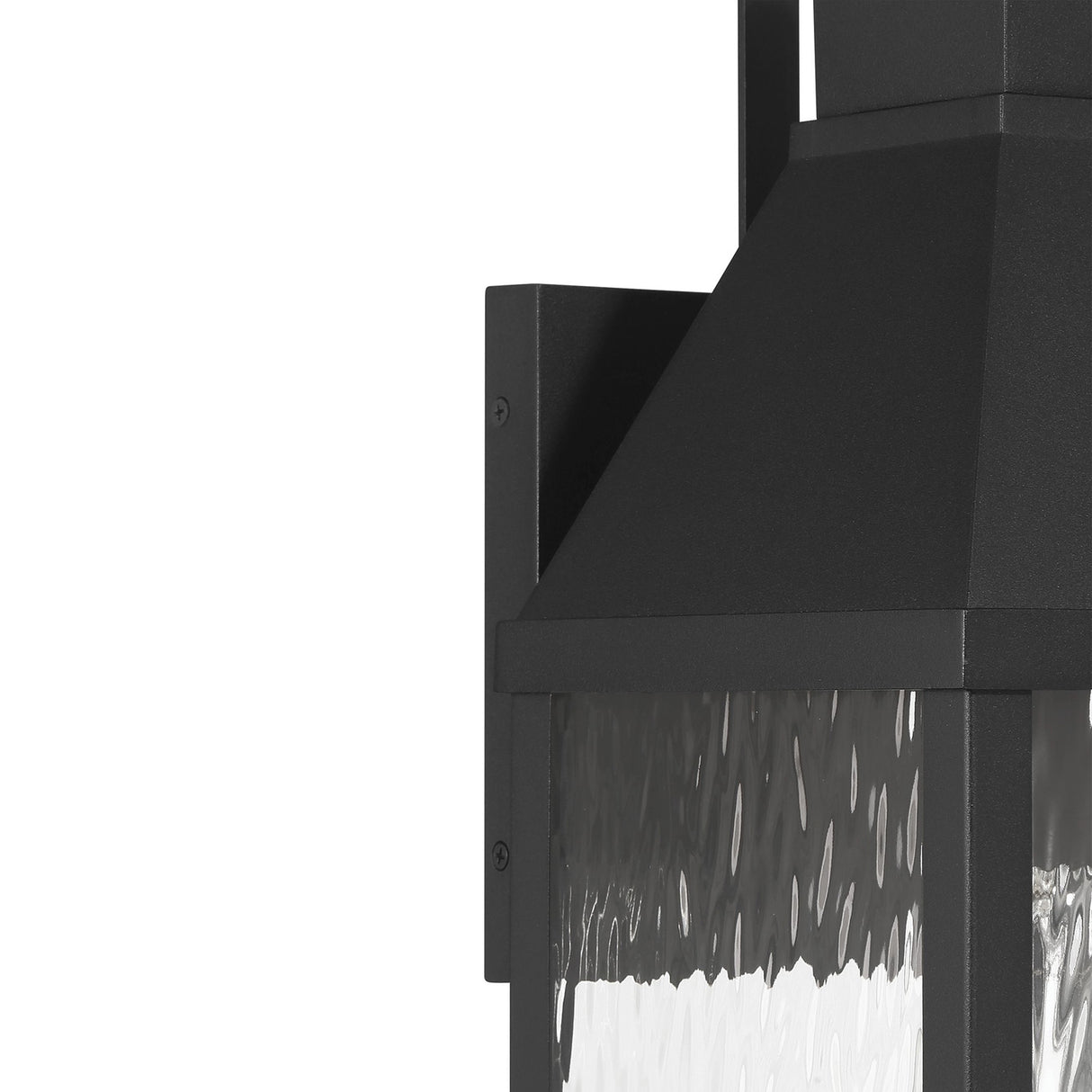 Westin Outdoor Wall Light, Large 23", Black and Water Glass