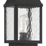 Westin Outdoor Post Light 20", Black and Water Glass