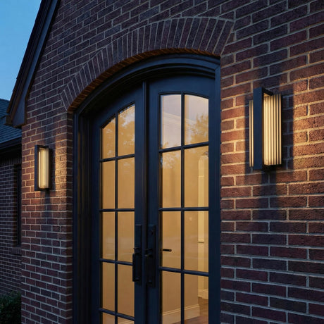 Zenith Outdoor LED Wall Light, Small 12", Matte Black