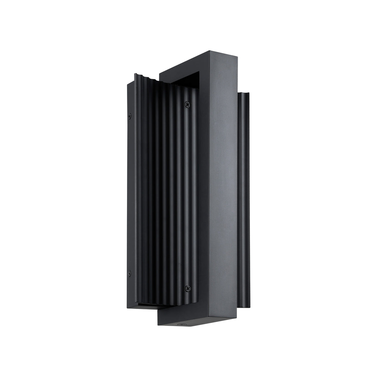 Zenith Outdoor LED Wall Light, Small 12", Matte Black