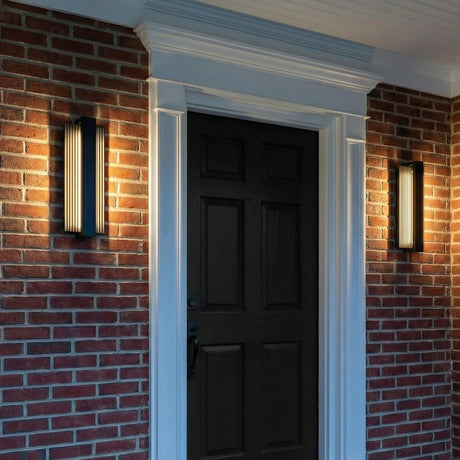Zenith Outdoor LED Wall Light, Medium 18", Matte Black