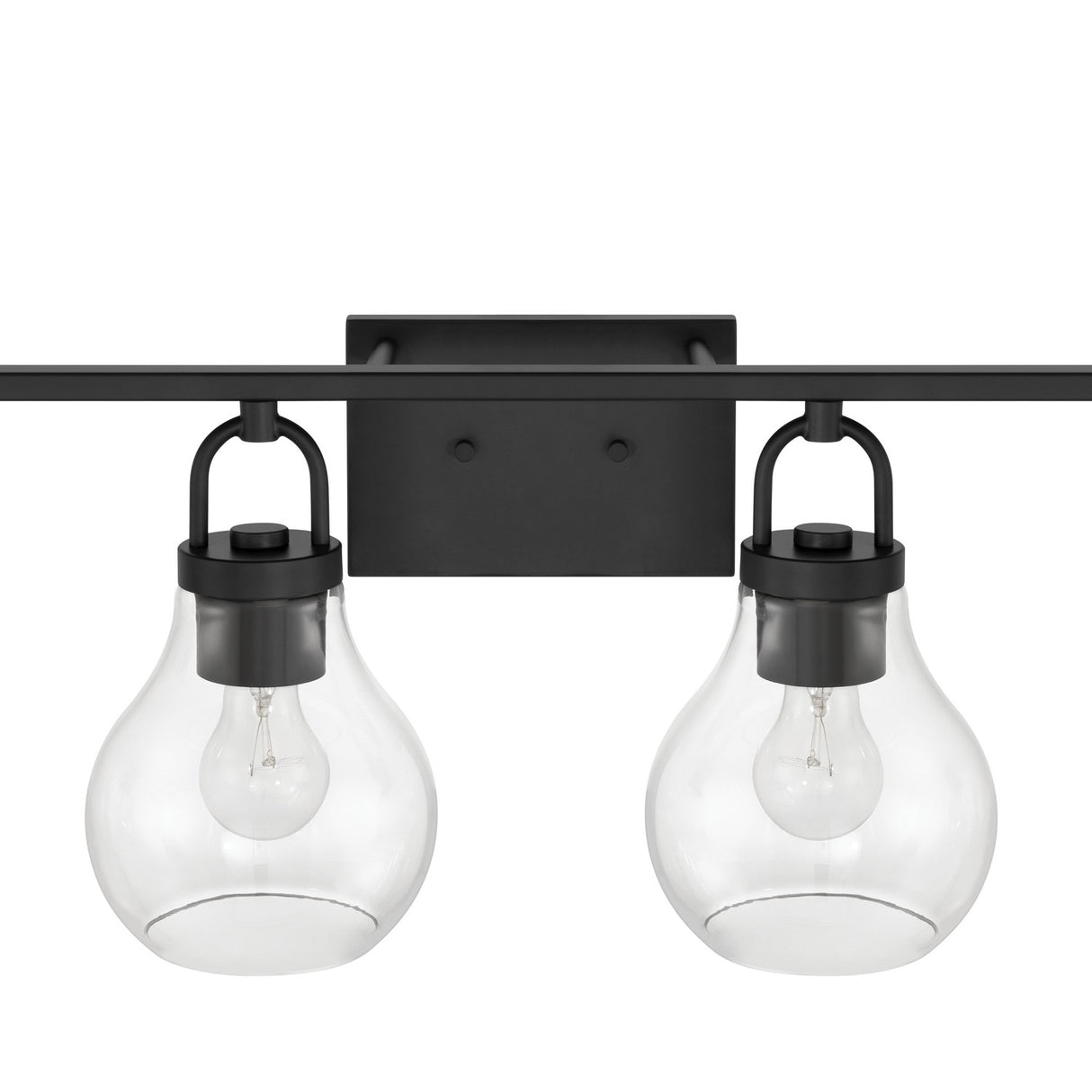 Naya 4 Light Vanity 34", Matte Black and Clear Glass