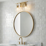 Naya 2 Light Vanity 16", Satin Brass and Clear Glass