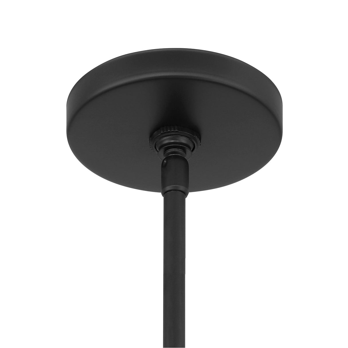 Naya Medium Pendant 12", Matte Black and Opal Glass