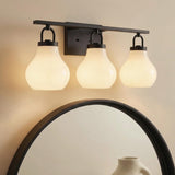 Naya 3 Light Vanity 24", Matte Black and Opal Glass