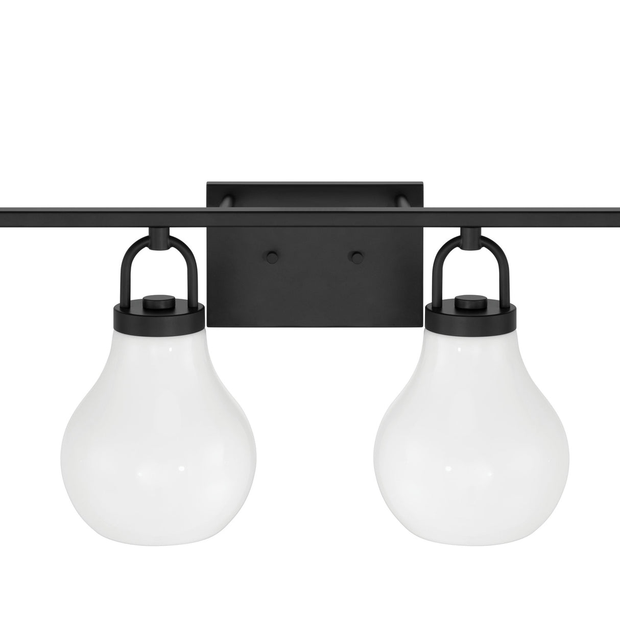 Naya 4 Light Vanity 34", Matte Black and Opal Glass